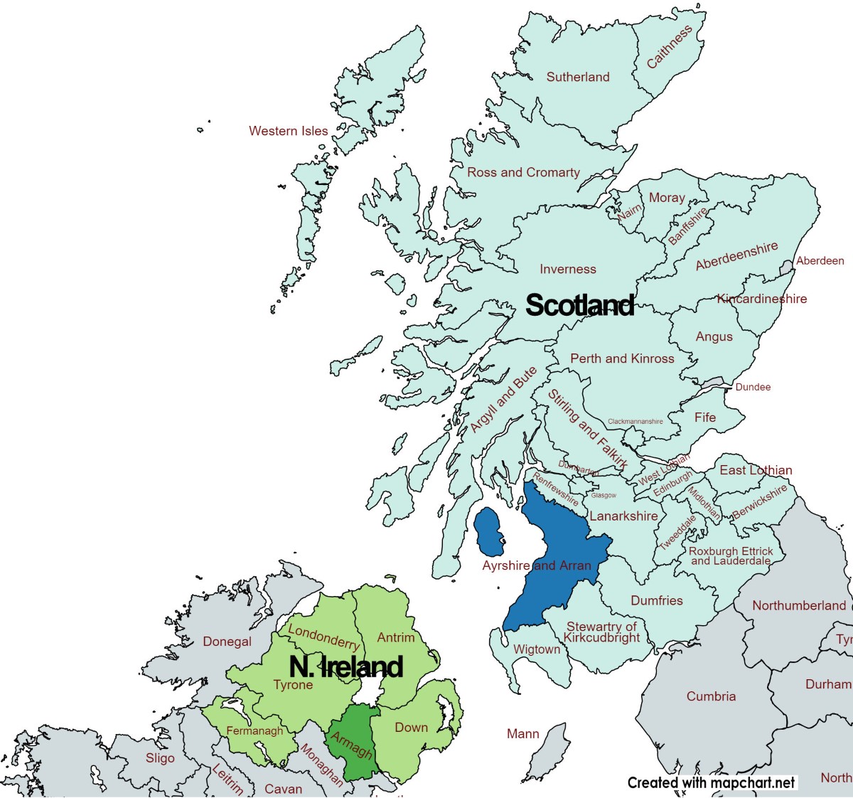 Scotland & Northern Ireland.